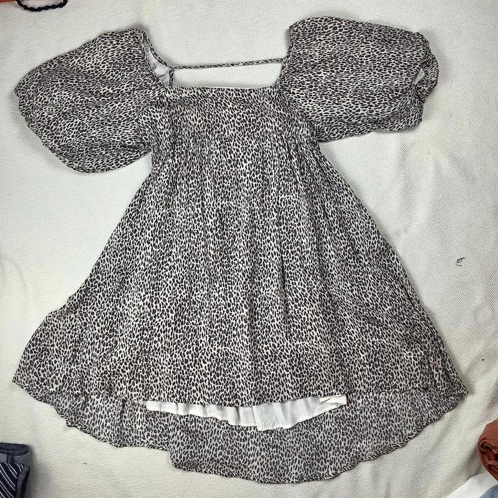 By Together cheetah print babydoll mini dress size small